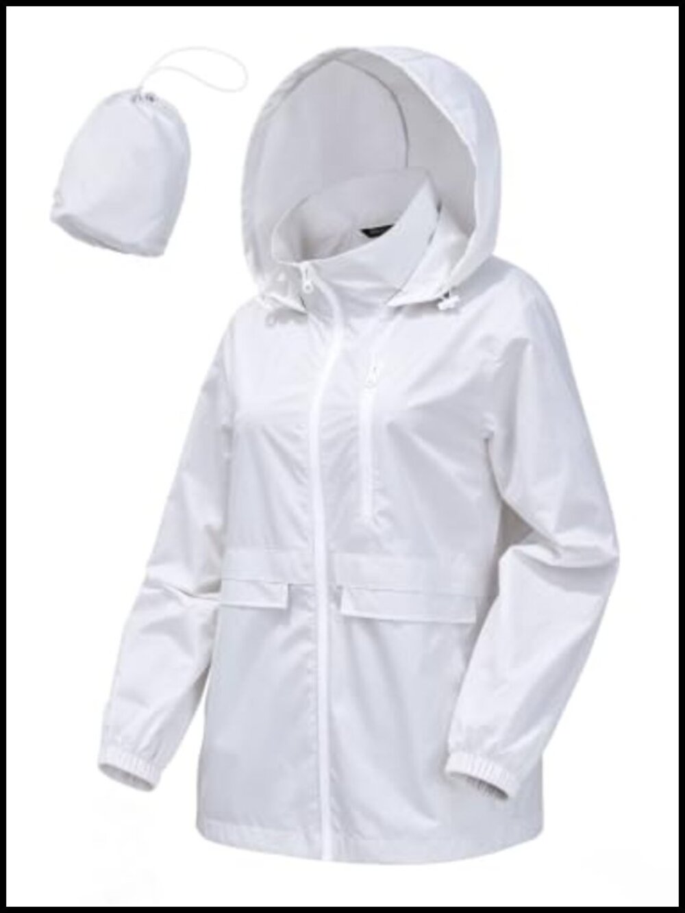 Women's Waterproof Rain Jacket Windbreaker with Hood Packable